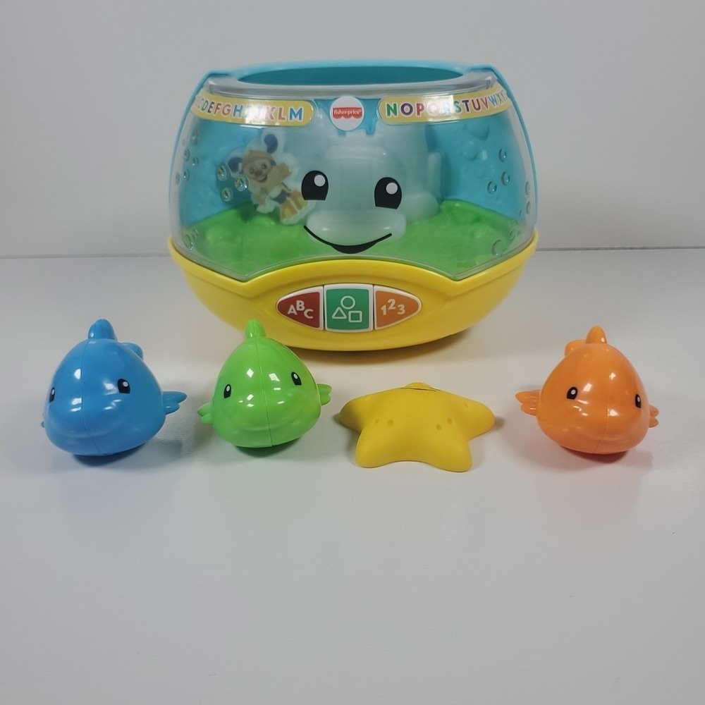 Fisher Price Laugh & Learn Magical Lights Fishbowl Complete w/ 4 Aquatic Friends